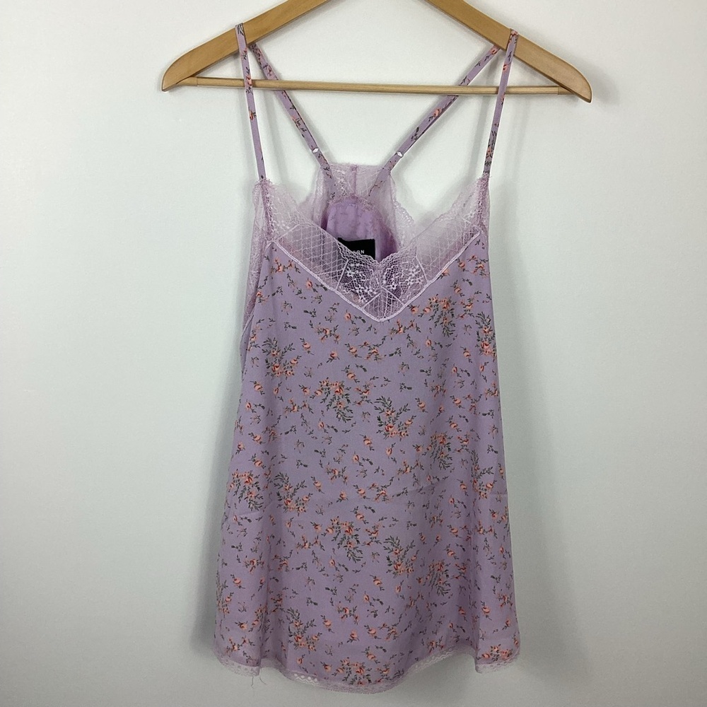 Heyson Floral Lace Trim Racerback Camisole Size Small NWT